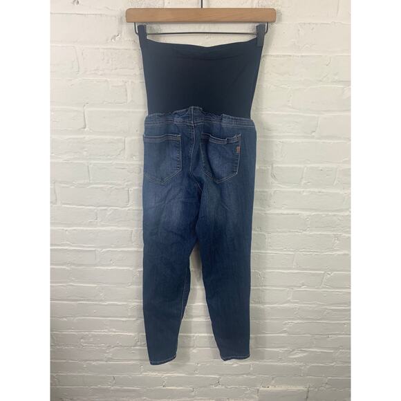 1822 Denim Women's Stretch Maternity Skinny Jeans High Rise Blue Size Medium - Picture 2 of 4